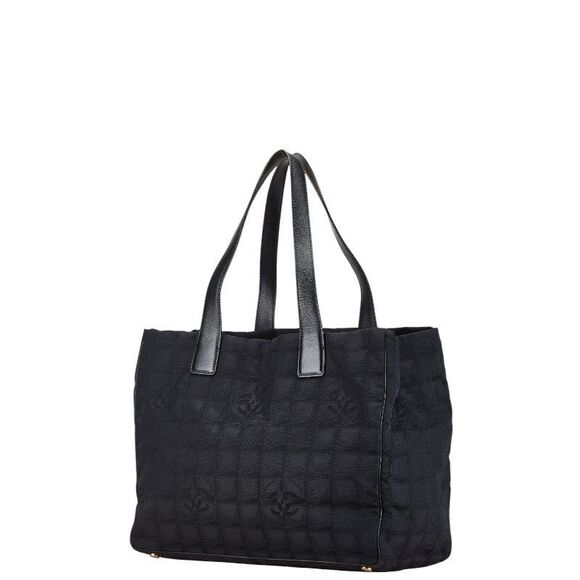 Chanel Nylon Leather Tote MM Coco Mark - Picture 2 of 6